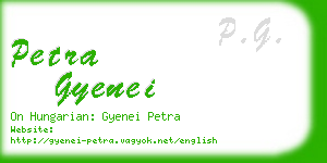 petra gyenei business card